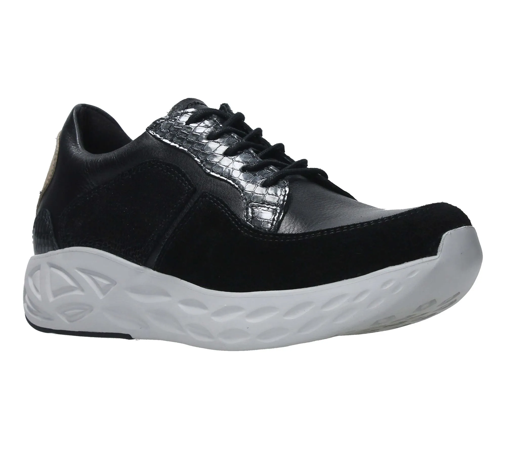 Wolky Leather Lace Up Fashion Sneaker- Bounce