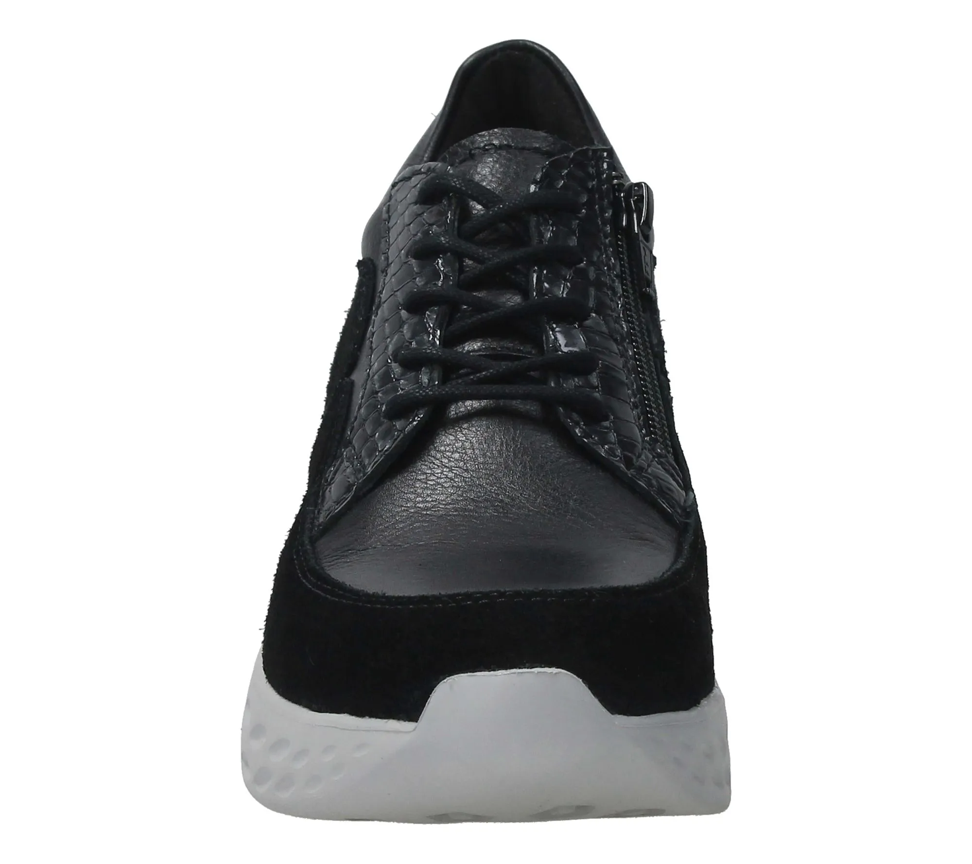 Wolky Leather Lace Up Fashion Sneaker- Bounce