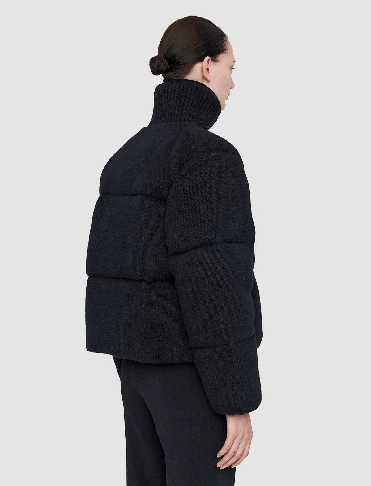 Wool Puffer Jacket - Black