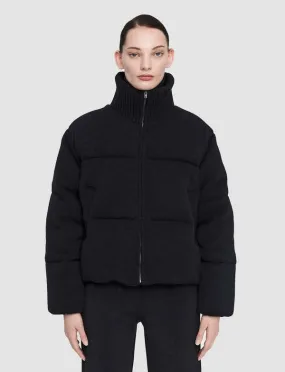 Wool Puffer Jacket - Black