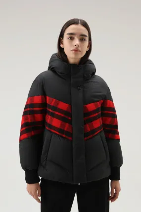 WOOLRICH PIUMINO PUFFER NERO CHECK