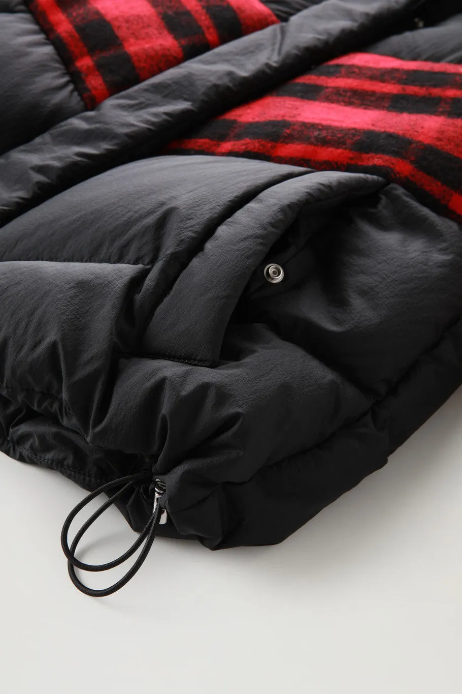 WOOLRICH PIUMINO PUFFER NERO CHECK