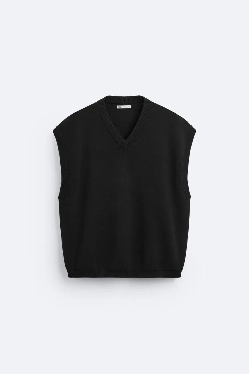 ZARA  |Street Style Plain Cotton Vests & Gillets