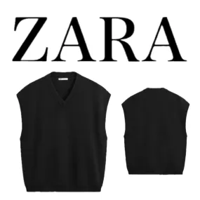 ZARA  |Street Style Plain Cotton Vests & Gillets