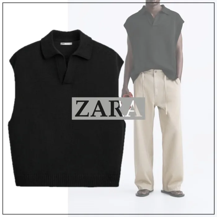 ZARA  |Street Style Plain Vests & Gillets