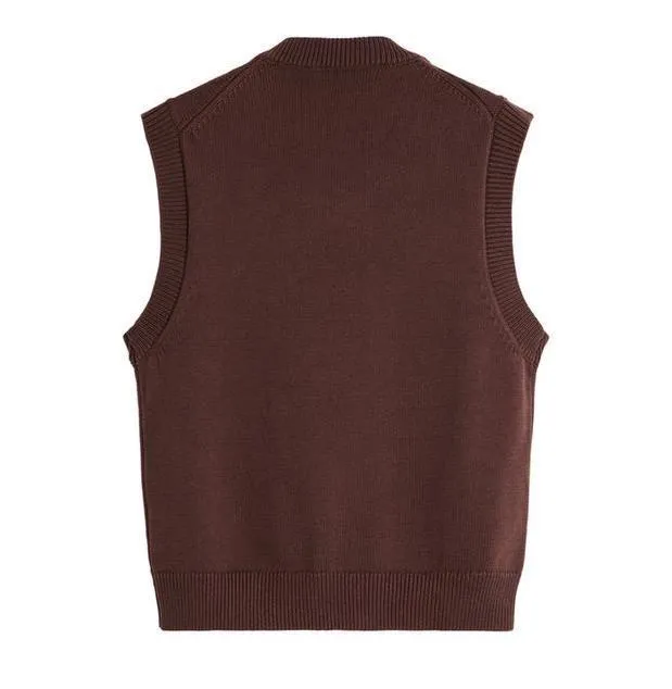 ZARA  |Wool Sleeveless Plain Vests & Gillets